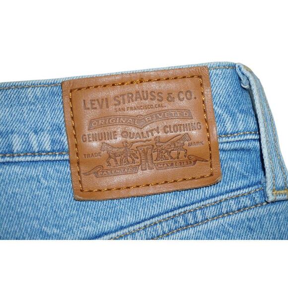 Levi’s Premium Ribcage Straight Jeans Size 28 Distressed High Rise Button Fly - Picture 6 of 6